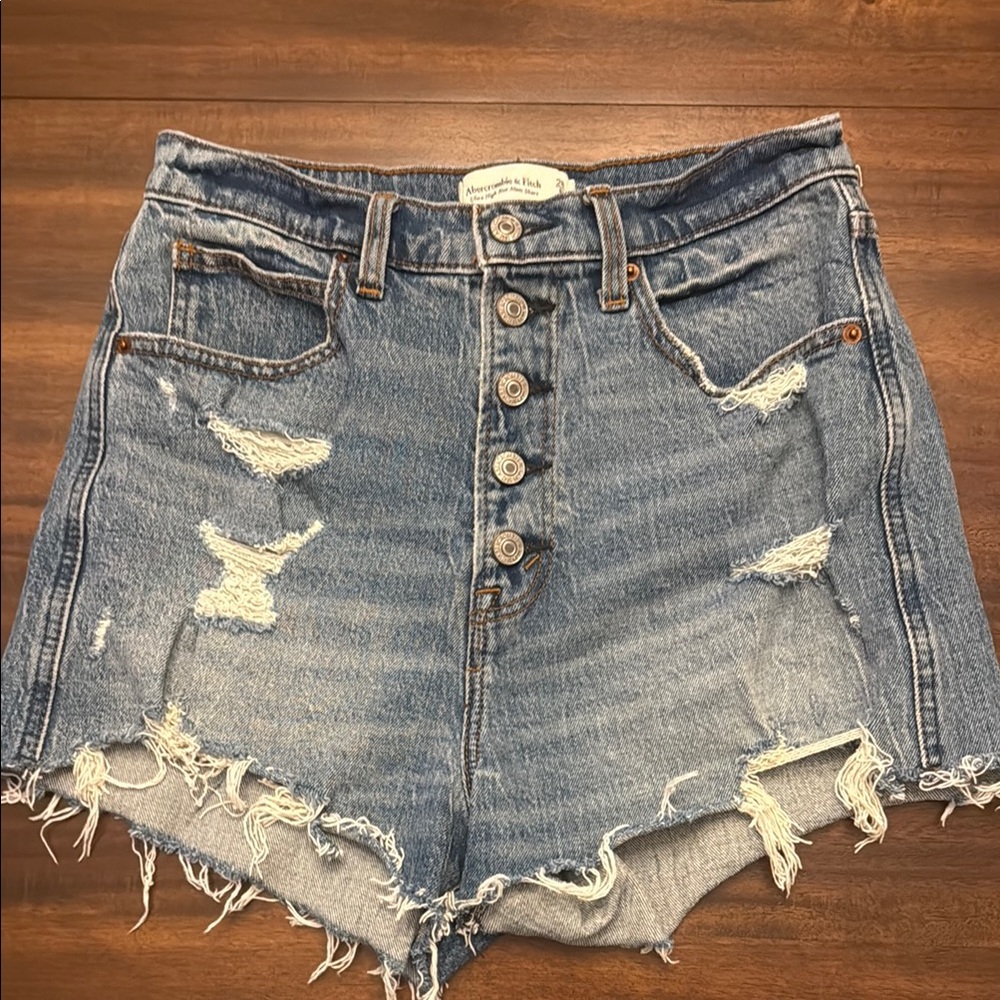 Abercrombie & Fitch Ultra High Rise Mom Shorts